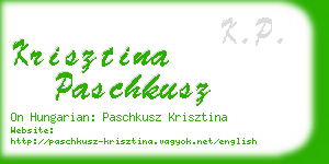 krisztina paschkusz business card